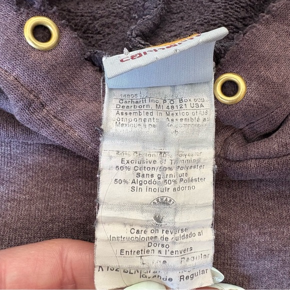 Carhartt vintage distressed l K132 pullover hoodie size large brown - Picture 5 of 11